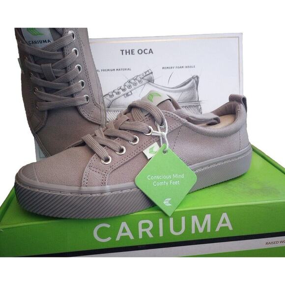 Cariuma OCA Low Gray All Mythic Canvas Shoes Womens Size 7/ M 5.5 Skate Sneaker - Picture 1 of 6